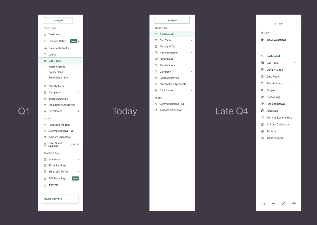 Pulley.com navigation redesign